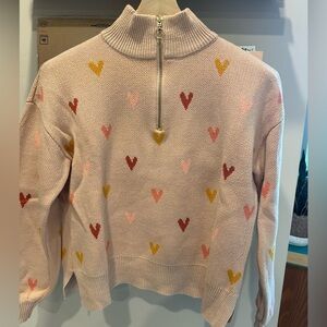 LOFT Multicolor Heart Patterned Sweater